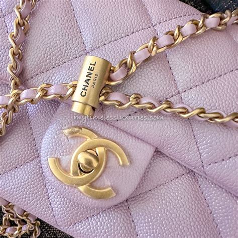 chanel pink iridescent mini